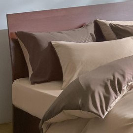 BELLUNA Fitted Sheet, Single, Semi-Double, Double, Queen, King, Duvet Cover, Box Sheet, Bed Cover, Reversible, Quick Drying, Shiny, Peach Skin, Bedding Cover, Hotel Taste (283873-714)