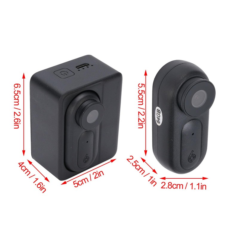 Mini Body Camera 1080P, Wearable Body Cam with Rotatable Clip