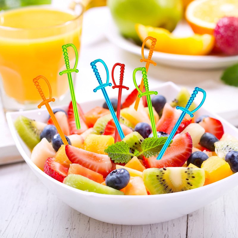 1000 Pieces Plastic Cocktail Swords Picks Fruit Drink Picks Bulk