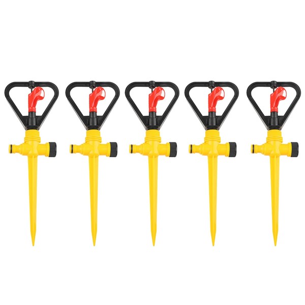 5PCS Sprinklers for Garden,360°Rotation Automatic Irrigation System Yard Lawn Sprinkler,Water