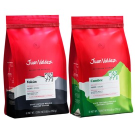 Juan Valdez | 2 Pack Café Molido Cumbre y Volcán | Inteso y Tostado de Colombia, Selección Premium | 250 g cada uno