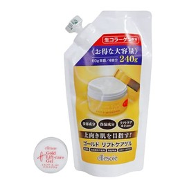 Ellesoie Gold Lift Care Gel, All-in-One for Aged Skin (Refill, 8.5 oz (240 g) + 0.4 oz (10 g) (Portable) Value Value Cost Set
