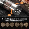 DIJEE 2Pack Electric Salt and Pepper Grinder Set with Tray