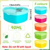 saerryor 15Pc Small Food Containers with Lids, 90ML Plastic Snack