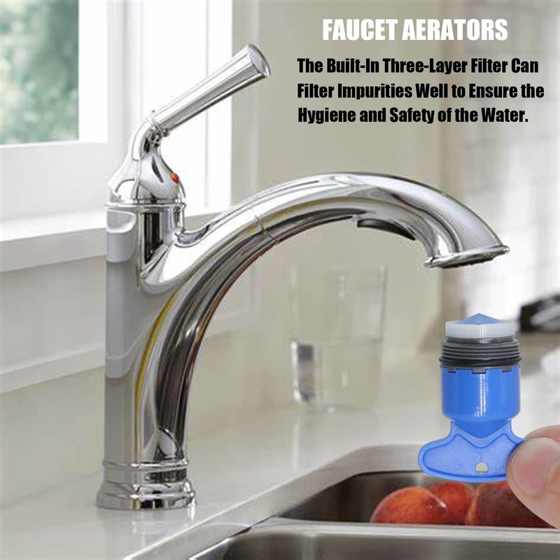 BOETOADG 4PCS Faucet Aerator M16.5, Plug-In Faucet Aerator Faucet Restrictor