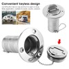 Marine Fuel Deck Fill Filler W/ Keyless Lid 316 Stainless