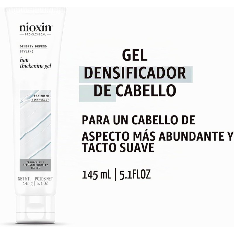 Nioxin Gel para engrosar el cabello 3D, fuerte sujeción y
