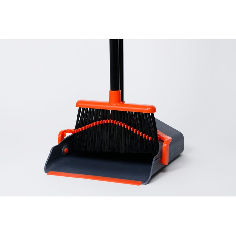 Broom and Dustpan Set with Long Handle – Foldable Design,