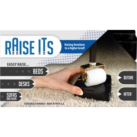 Headwind Consumer Products RAISE ITS 820-0535-A Furniture Riser, Black 1"x4"x4" (8 count)