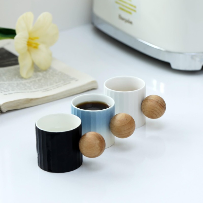 Fire Kirin Ceramic Espresso Cups Set of 2, 2 oz