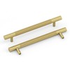 LONTAN 10 Pack Gold Kitchen Cupboard Handles 128mm Hole Centers