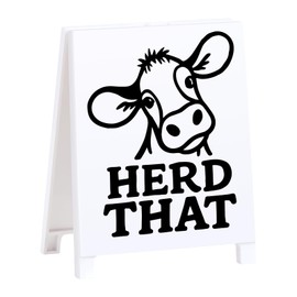 Funny Office Decor Coworker Gifts Satirical Desk Decor Funny Desk Signs Team Gag Gifts for Employees Boss Sarcastic Office Table Decorations Supplies Herd That Happy Birthday Gift White Elephant Gift