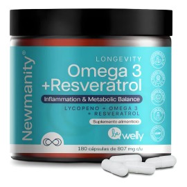 Suplemento en cpsula Newmanity Omega 3 de Omega 3 Resveratrol x 807mg