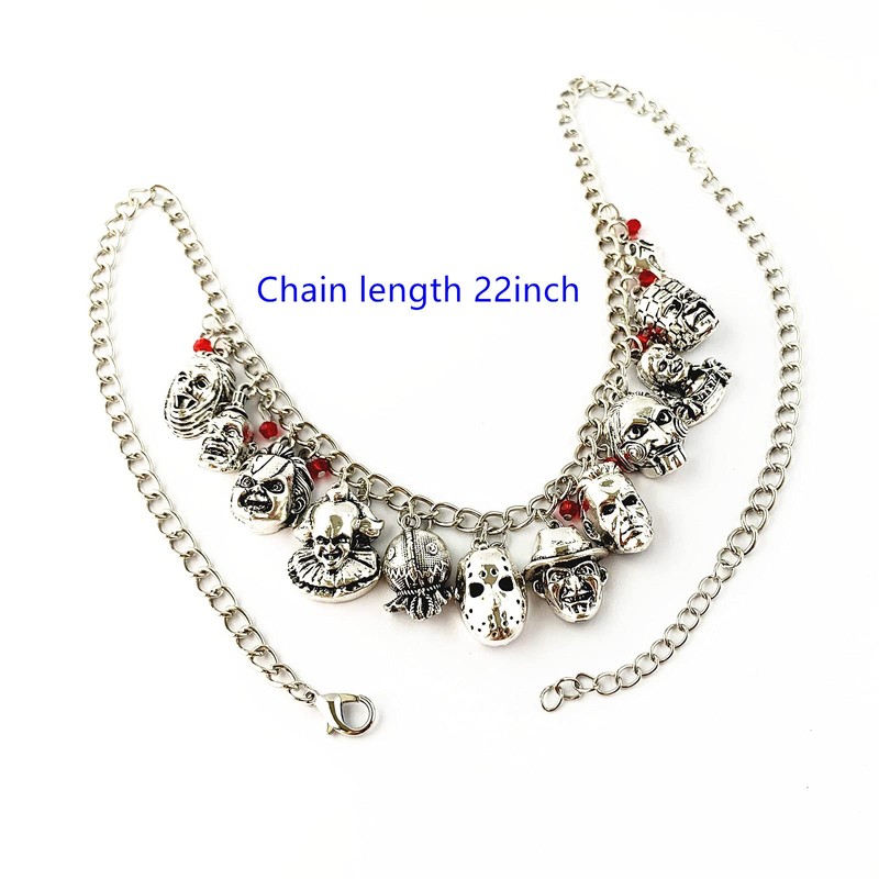 HYTAIBB Horror Michael Mye Jason Vorhe Fredy Kruegr Charm necklace