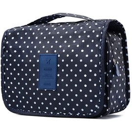 Travel Toiletry Bag, YYGOJOY Hanging Wash Bag Makeup Cosmetic Organizer Bags, Portable Hanging Toiletries Bags for Men Women Girls Waterproof Multifunctional (Polka Dots)