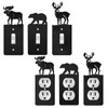Lothee 6 Pcs Metal Bear Light Switch Cover Plate Moose