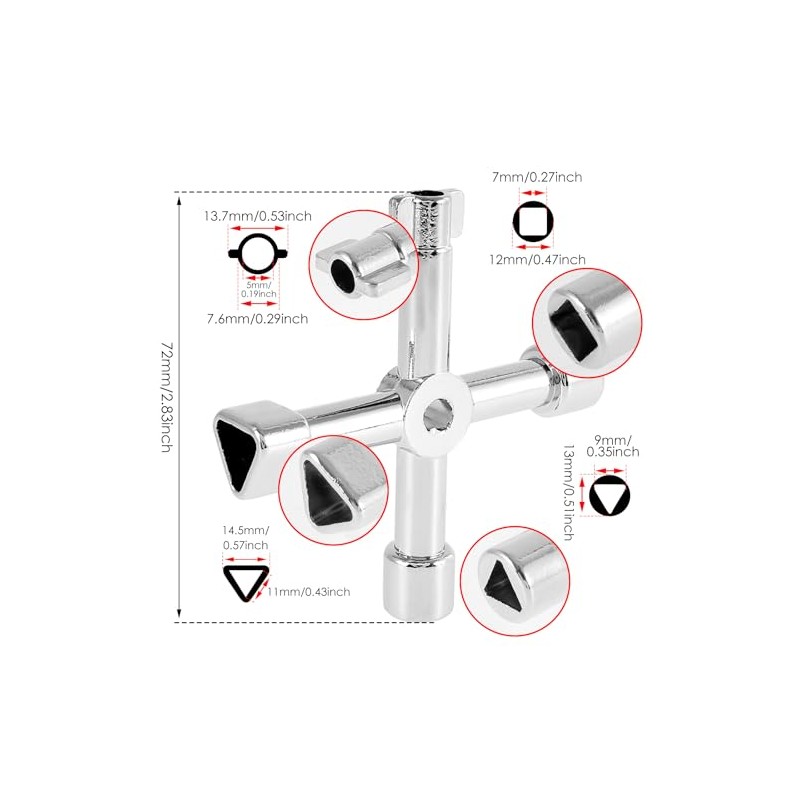 6-Piece Multi-Function Electric Cabinet Key Set