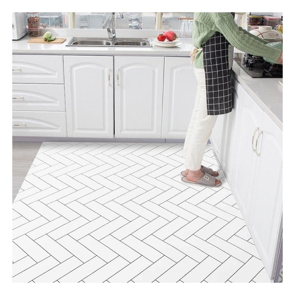 Large leather kitchen mat waterproof PVC large kitchen foot mat,