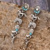 Western Dangle Earrings for Women Silver Turquoise Cowgirl Boot Hat