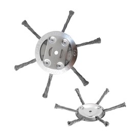 2025 New Universal Steel Wire Grass Trimmer Head,6 Size Universal Steel Trimmer Head Blade & Adapter,String Trimmer Replacement Head(6 Head)