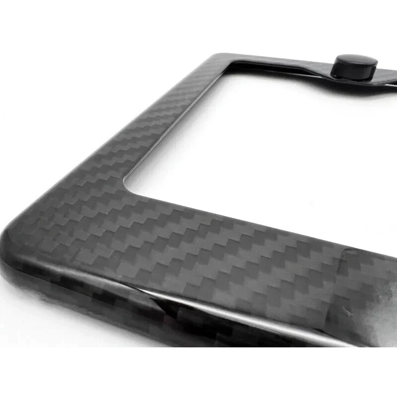 BLVD USA Made 100% Gloss Black Real Carbon Fiber License
