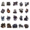 Dark Rose Stickers - 56 Pcs Clear PET