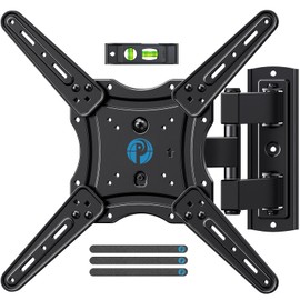 Pipishell Pipishell Full Motion TV Wall Mount for 26-60 inch Flat or Curved TVs up to 77 lbs, TV Bracket Wall Mount with Articulating Arms, Extension, Tilt, Swivel, Leveling, Max VESA 400x400mm, PIMF7