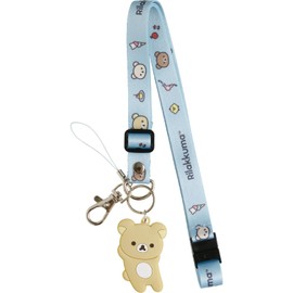 San-X Rilakkuma AB31601 Neck Strap, Size: Approx. 15.7 x 0.6 inches (400 x 15 mm)