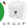 RedStar24 4x Cat6A Universal Network Socket with 2x RJ45 Ports