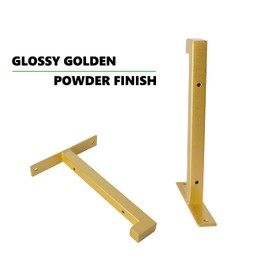 6 Pcs Heavy Duty Shelf Brackets 10 Inch Wall Mounted Industrial Metal Shelving Supports with Lip Gold