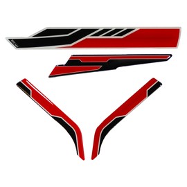 Tankpad Sticker Chain Guard Compatible with Kawasaki Z650 Red Silver X550510VA