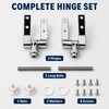 Universal Zinc Alloy Toilet Seat Hinge Replacement Set with Adjustable