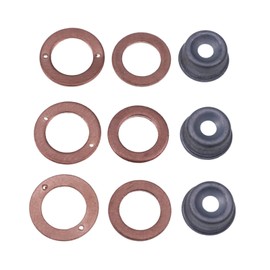 YIHETOP 3 Cylinder Injector Seal Kit w/Heat Shield Compatible for Kubota Engine D662 D722 D905 V1505 D1105 D1305 D1403 D1703 D750 D850 D950