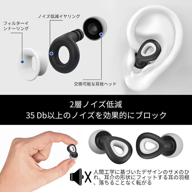 Earplugs for Sleep, Fully Soundproofing, Sound Cancelling, High Performance, Noise