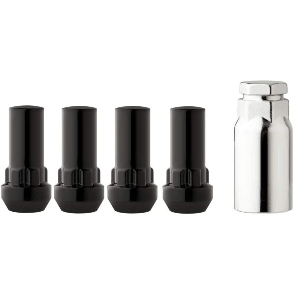 Spacer Experts 5pc Black Wheel Locks 14x1.5 For Chevy Camaro