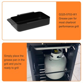BQMAX G325-5703-W1 Grease Pan for Charbroil 9328812P06 463331221 463365021 463450022 G416-0015-W1, Grease Tray for Charbroil Performance Grill Replacement Parts G325-5703-W1