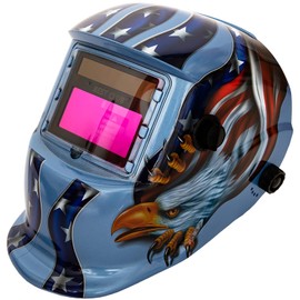 Welding Helmet Auto Darkening : BESTCLUB True Color Solar Powered Hood with Adjustable Shade Range 4/9-13 for Mig Tig Arc Welder Mask (Blue Eagle I)