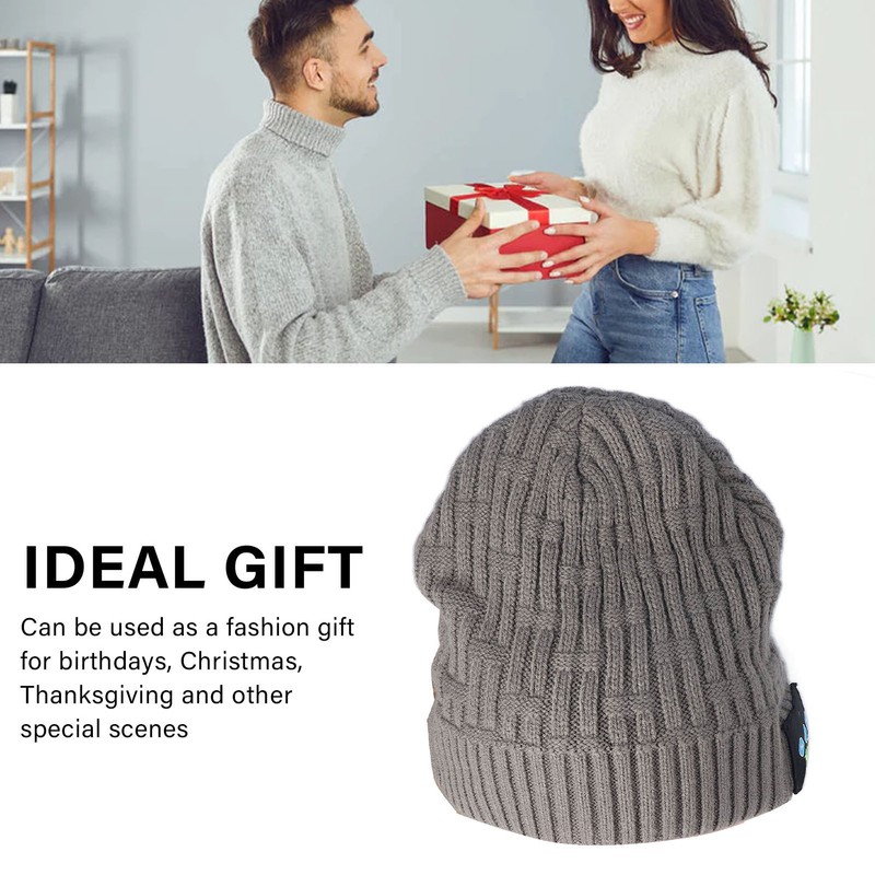 Bluetooth Hat Winter Warm Knit USB Smart Music Wireless Hat