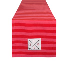 DII Valentine's Day 100% Cotton, Printed Table Runner, Machine Washable, 14x72, in Love