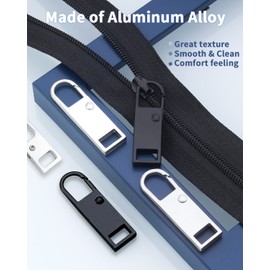 Zipper Pull, Zipper Pull Replacement (32 Pack), Universal Replacement Zipper Pull Kit, Durable Zipper Tab Replacement, Zipper Pulls for Backpacks, Purses, Jackets, Luggage, Boots (4 Styles 4 Sizes)