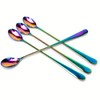 Long-handled ice tea spoon, cocktail stir spoons, stainless steel coffee