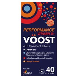 VÖOST Vitamin B+ Performance Orange Effervescent Tablets 40 Pack