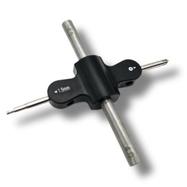 TAGATORON 4-in-1 Cross Racer Gear [4mm Nut Wrench/4.5mm Nut Wrench/Phillips Screwdriver/Hex Wrench] (Black)