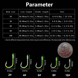 Dyxssm Spring Bait Cage Trap Fishing Hooks, Drum Spring Feeder Carp Fishing Baits Hook (5pcs, 8#)