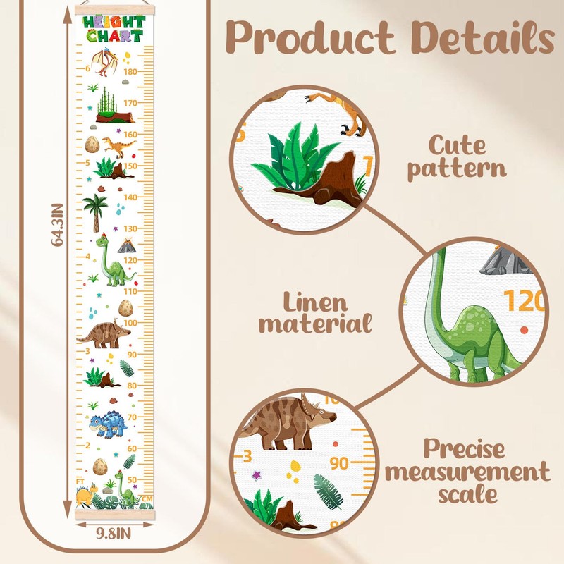 Baby Height Growth Chart, Dragon Theme Decor Height Chart for