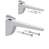 Gedotec Pinocchio Designer Glass Shelf Brackets - Matte Silver |
