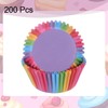 sourcing map 200 Count Cupcake Liners Rainbow Cupcake Cups Standard