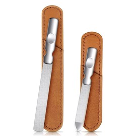 ieron 2 Piece Professional Nail File Set Stainless Steel Nail File Set Unisex Nail Manicure File Salon Nail File Portable Travel Nail File