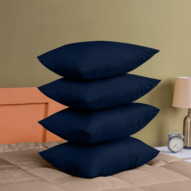 Utopia Bedding - Navy Blue Pillowcases, 50 x 80 cm,