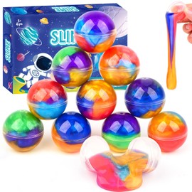 12 Pack Galaxy Slime Balls – Slime Party Favors, Non-Sticky, Soft Slime Kit for Classroom Prizes, Stocking Stuffers, Goodie Bag Stuffers,Easter Basket Stuffers for Kids Boys Girls